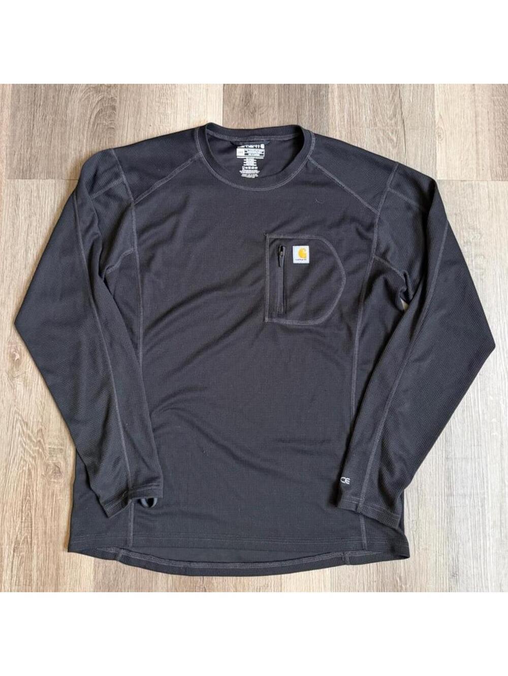 Carhartt black thermal long sleeve shirt sz Large #workwear #thermal